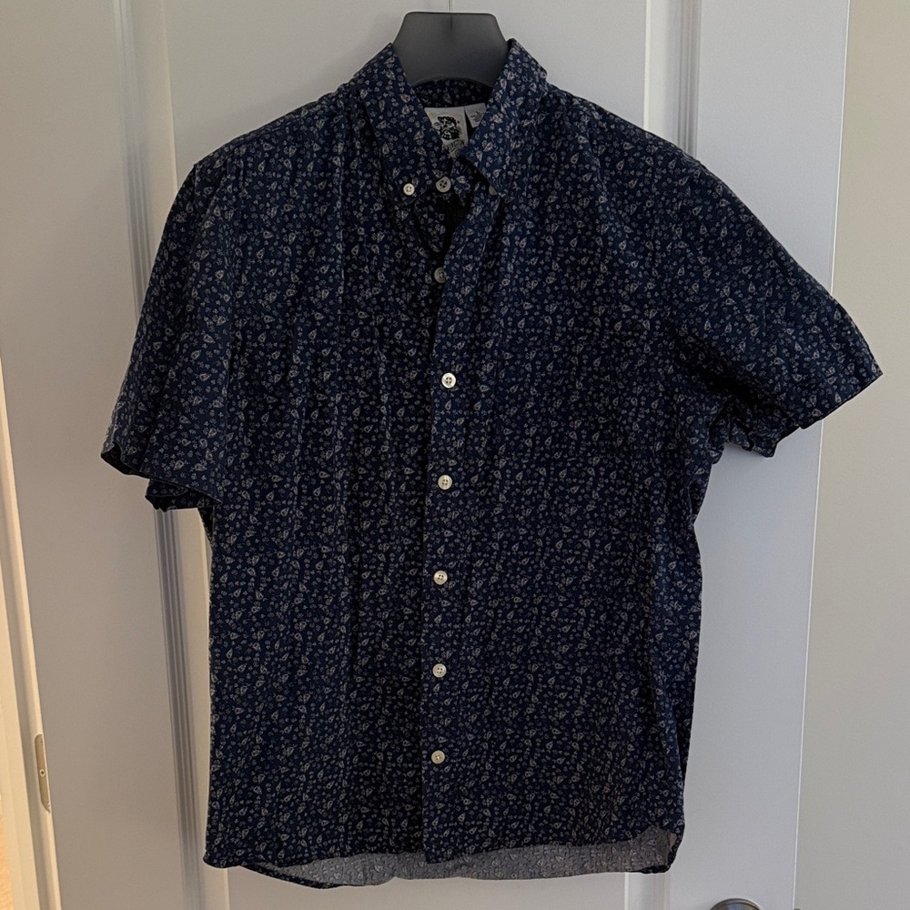 Navy Floral Men's Casual Shirt